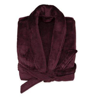 Velour Unisex Mid-Calf Bathrobe with Pockets
