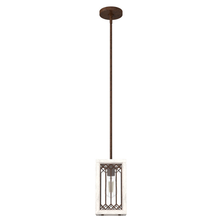 Chevron 1 - Light Single Rectangle Mini Pendant