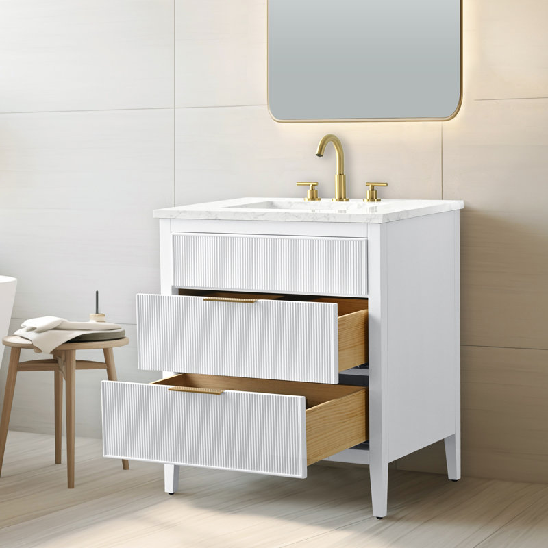 Emma 30" W Single Vanity, White
