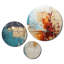 Gold Orange Collage Majesty Abstract Wall Decor on Metal