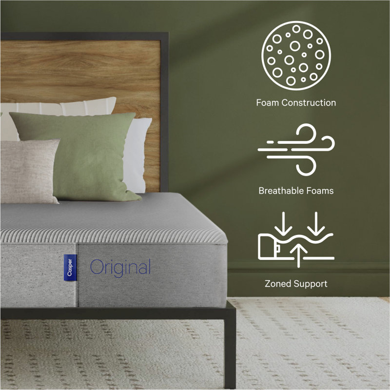 Casper Sleep Original Foam 11" Medium Firm Memory Foam Mattress, Queen