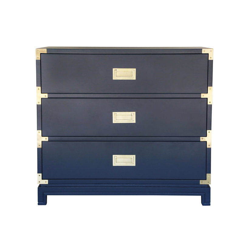 Carlyle 3 - Drawer Nightstand, Navy