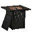 Sybill Square Steel Propane Smokeless Fire Pit Table