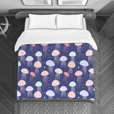 Marine Jellyfish Duvet Cover