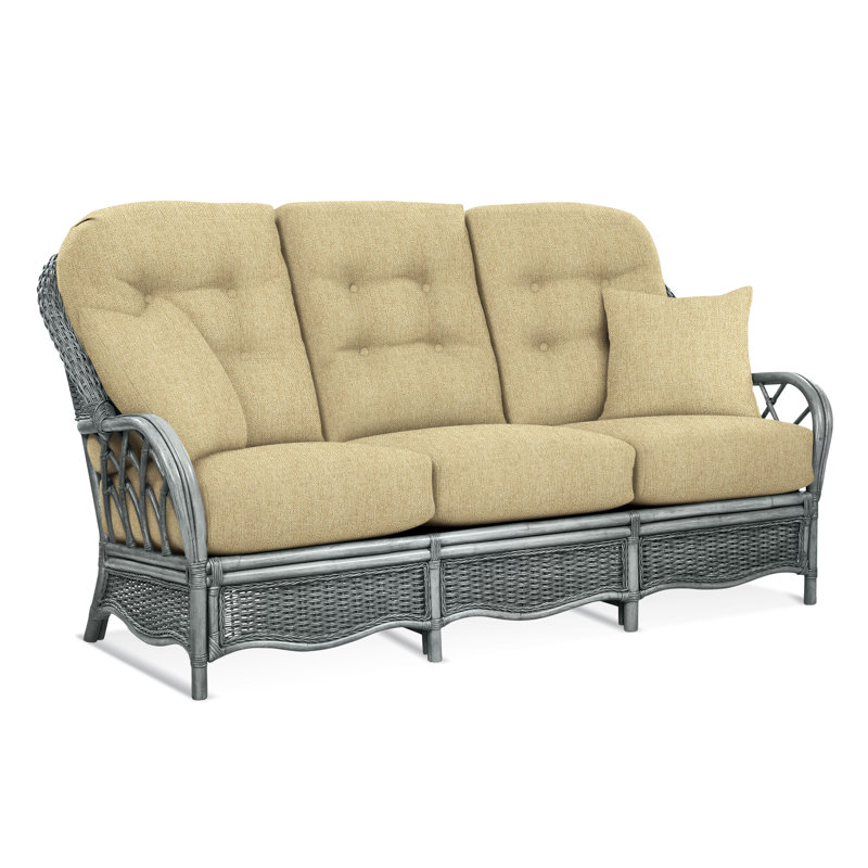 Everglade Upholstered 76'' Sofa, Beige Sugar Performance; 0863-93, Willow