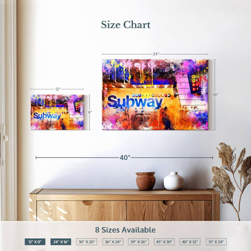 Ravi Subway I, 16" H x 24" W