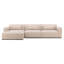 Brooklyn Polyester Upholstered Chaise Sectional, Mohair Cream-899489235
