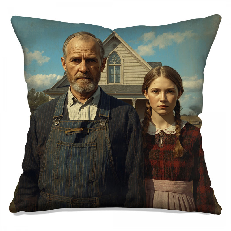 Coussins Farmer And Daughter, 16 x 16 inches