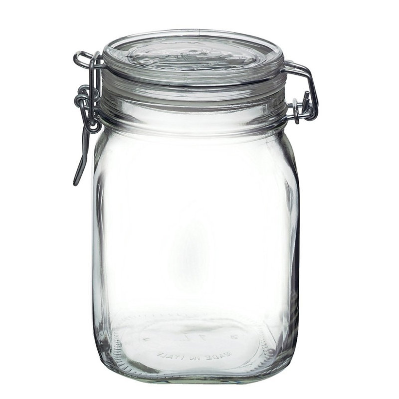 Glass Jar, 14cm H x 10cm W x 10cm D, Clear