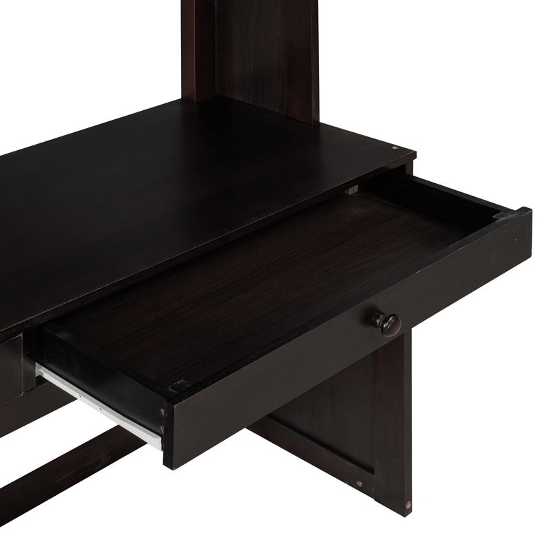 Lit mezzanine double compact avec armoire simple en bois et MDF pour maison moderne