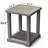  Rustic Wood End Table With Lower Shelf – Square Accent Side Table For Living Room, Outdoor Patio-1429856531