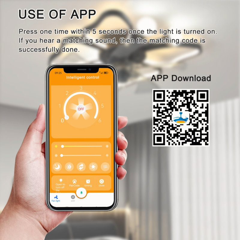19.7 Inch Light Ceiling Fan With Lights Remote Control With Modern Butterfly Design Styling, Black, Fan For Bedroom, Living Room, Timing Function, Noiseless