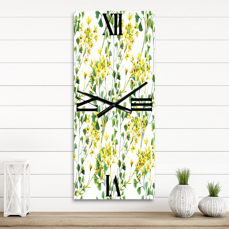 Horloge murale Vibrant Summer Wildflowers, Grand