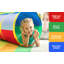Tunnel de jeu intérieur / extérieur en polyester 18 po x 72 po