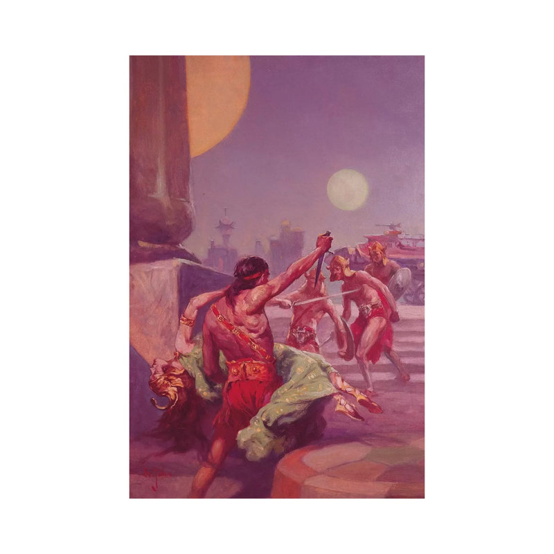 " The Mastermind Of Mars " by J. Allen St. John Painting Print, 12" H x 8" W x 0.75" D