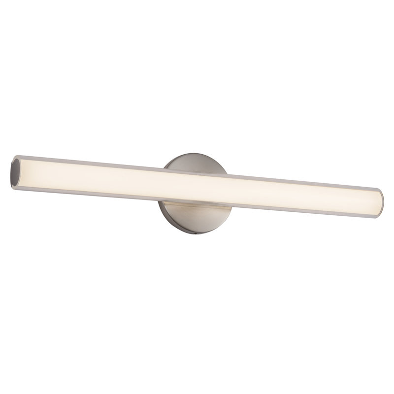 Tole 24-in Black dimmable LED Wall Sconce, Nickel