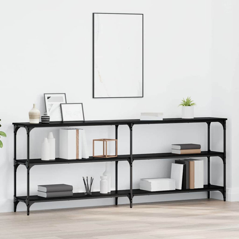 Console Table, Black Oak