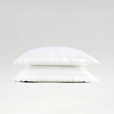 Scallop Edge Luxury Pillowcase Pair