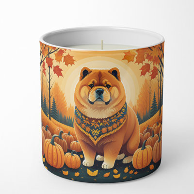 Bougie parfumée Pumpkin Spice avec support en céramique
