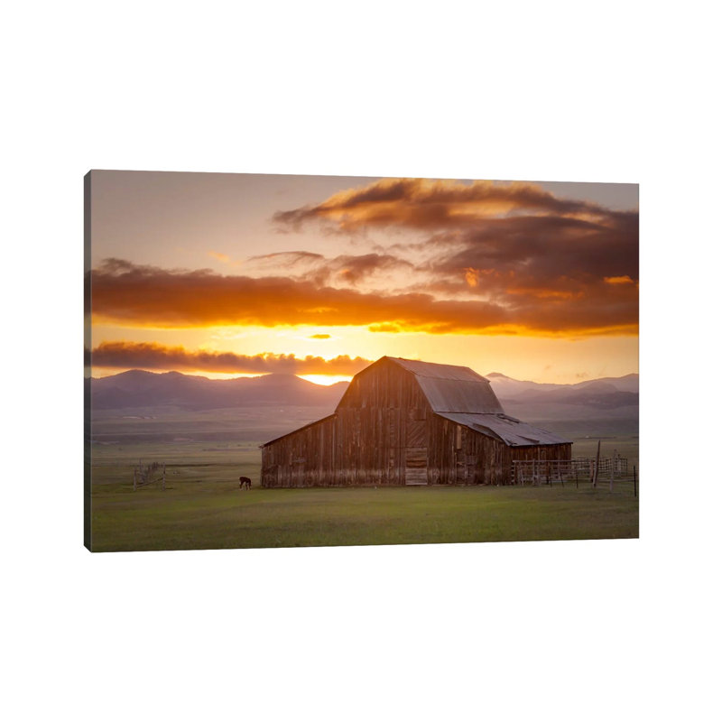 Wet Mountain Barn Ll 11613 by Dan Ballard - Wrapped Canvas Print, 20.32 cm H x 30.48 cm W