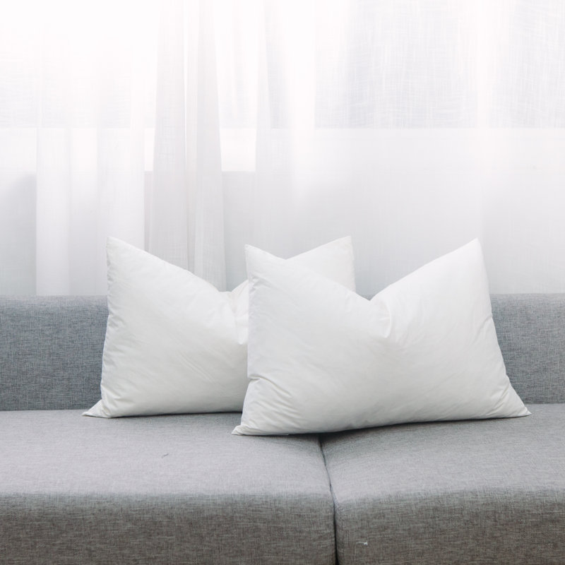 HUIHOME BASIC Solid Colour Feather Pillow Insert, 14" x 20"