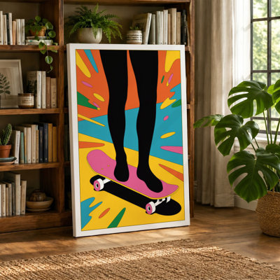 Standing in Colour Modern 1 Piece Wrapped Canvas Wall Art
