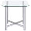 Ensemble de 3 tables basses chromées