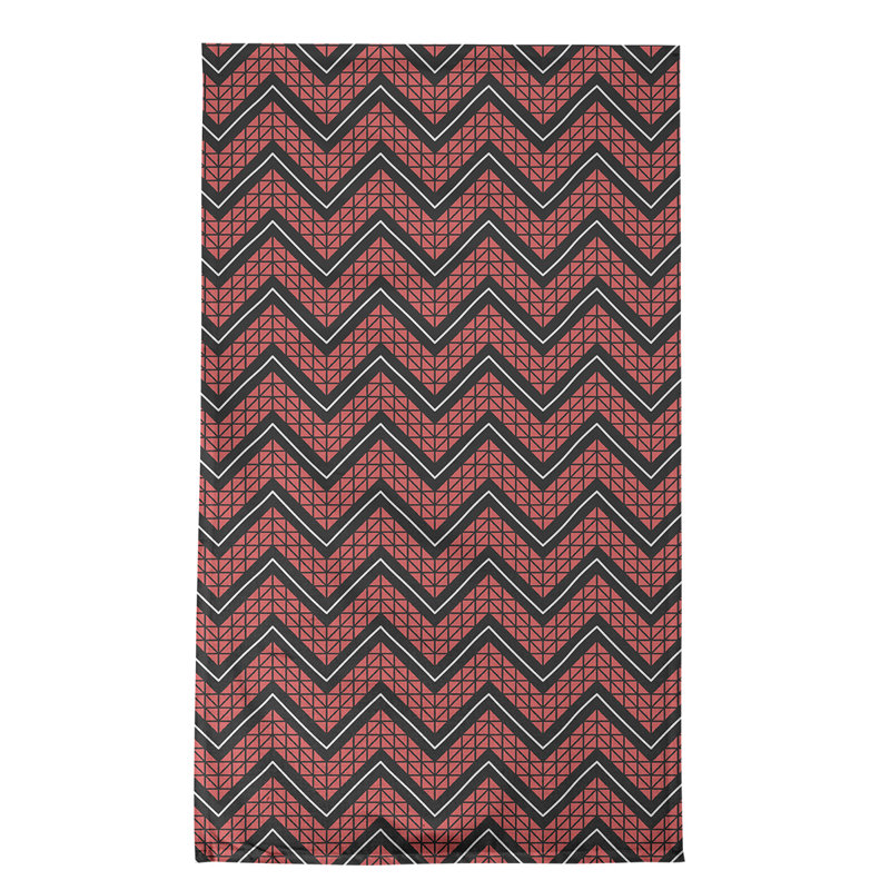 Stephenie Tea Towel Kitchen Towel, Brown/Black/Pink, Cotton Twill