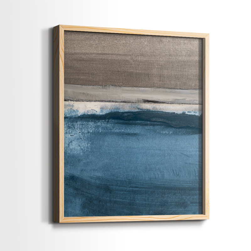 Midnight Sky I Framed Print - Solid Wood, Natural, 21" H x 17" W