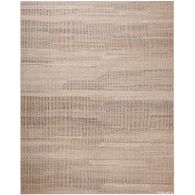 Grand tapis taupe marocain moderne