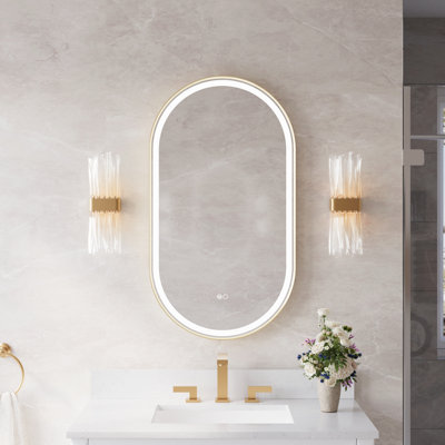 Lainy  Wall Mounted Bathroom Framed LED Mirror With Memory Function