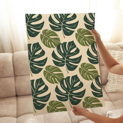 «Botanical Monstera Leaves Leaf», impression d'art bohémien sans cadre