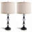 Morkus 25.5" Crystal Table Lamp with 3-Way Dimmable Light and USB Type-C Ports-1886272826