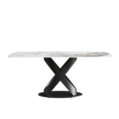 Sintered Stone Top Pedestal Dining Table