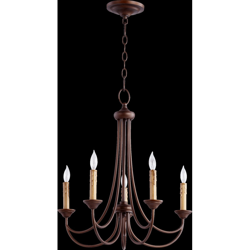 Polito 5 - Light Dimmable Chandelier, Oiled Bronze