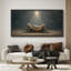 «Heavenly Natility Baby in Manger Under Guider Light», reproduction d'art sur toile encadrée-1700242376-1700242377