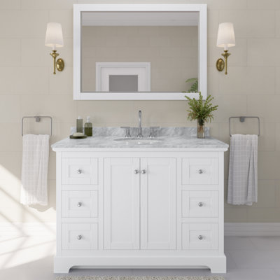 Ensemble de meuble-lavabo simple 48 po avec miroir Avery