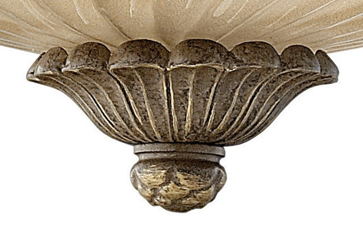 Plantation 2-Light Flush Mount, Incandescent, Standard
