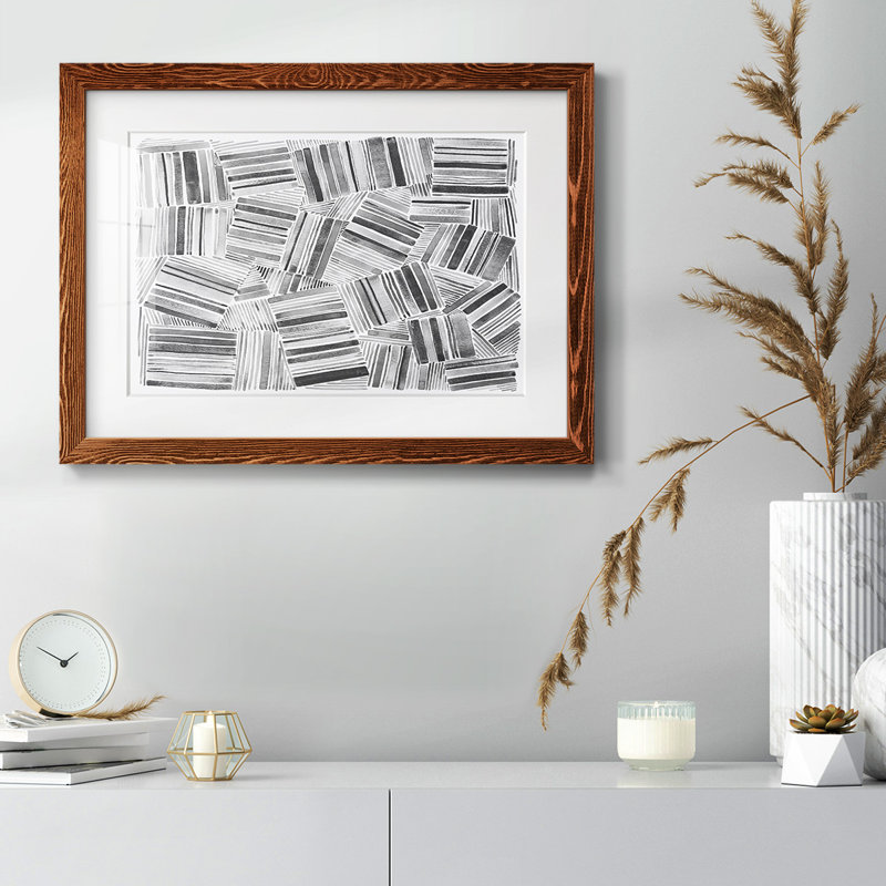 Motif matelassé III, impression sur papier encadrée, Érable, H 26 po x l 38 po