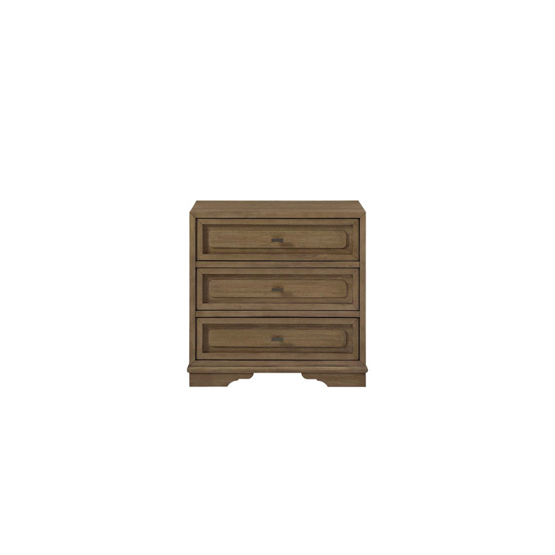 3-Drawer Nightstand - Almond, Almond