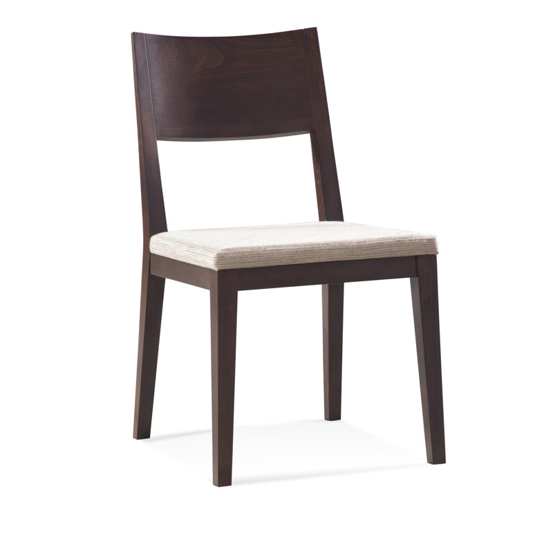 Beene 19'' H Upholstered Maple Side Chair, Bounty, Java