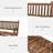 Walnut Rocking Chair With Log Design For Two - Strong And Ergonomic Patio Garden Walnut Adults Inspired Construction, Comfortable Seat, Relaxing Experience