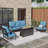 Outdoor Patio Conversation Furniture Set-884120855