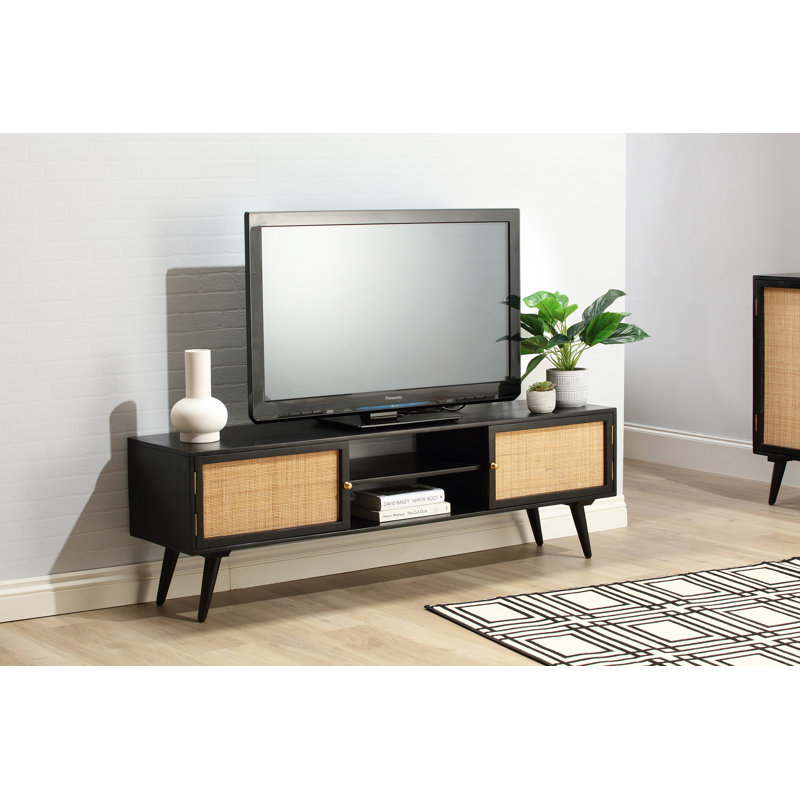 Watheroo Unfinished TV Stand for TVs up to 78", Black