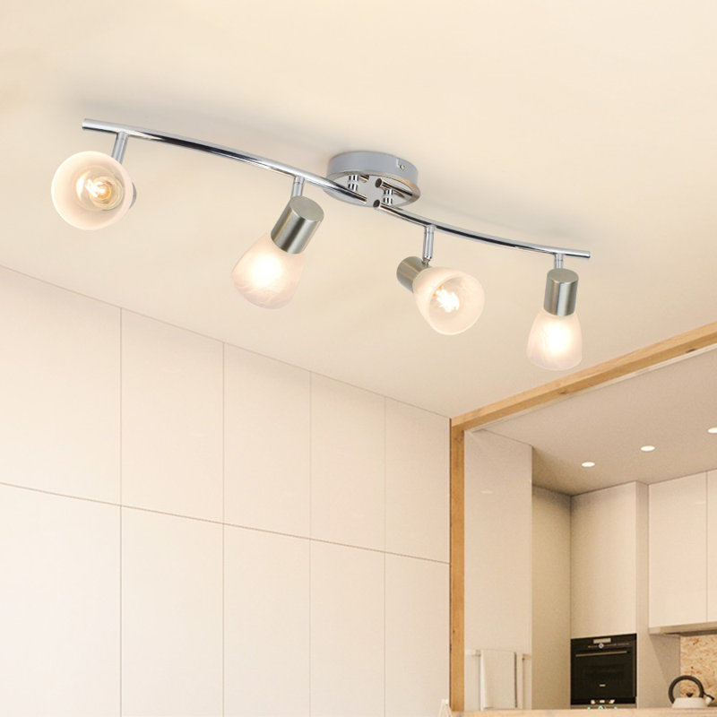 Killis 26'' 4 -Light Fixed Track Track Kit with Dimmable and Adjustable Head