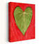 Feuille, cœur en vert et rouge, plante organique moderne et naturelle, art mural-129093126