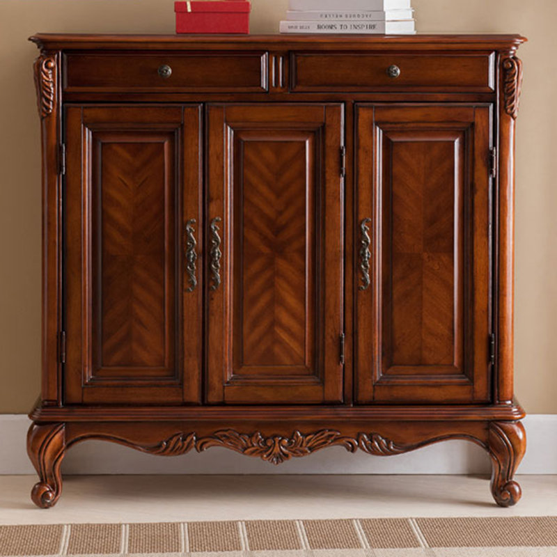 Armoire de rangement pour chaussures en bois massif 18 paires