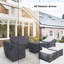Housse pour groupe de conversation en rotin Amanda