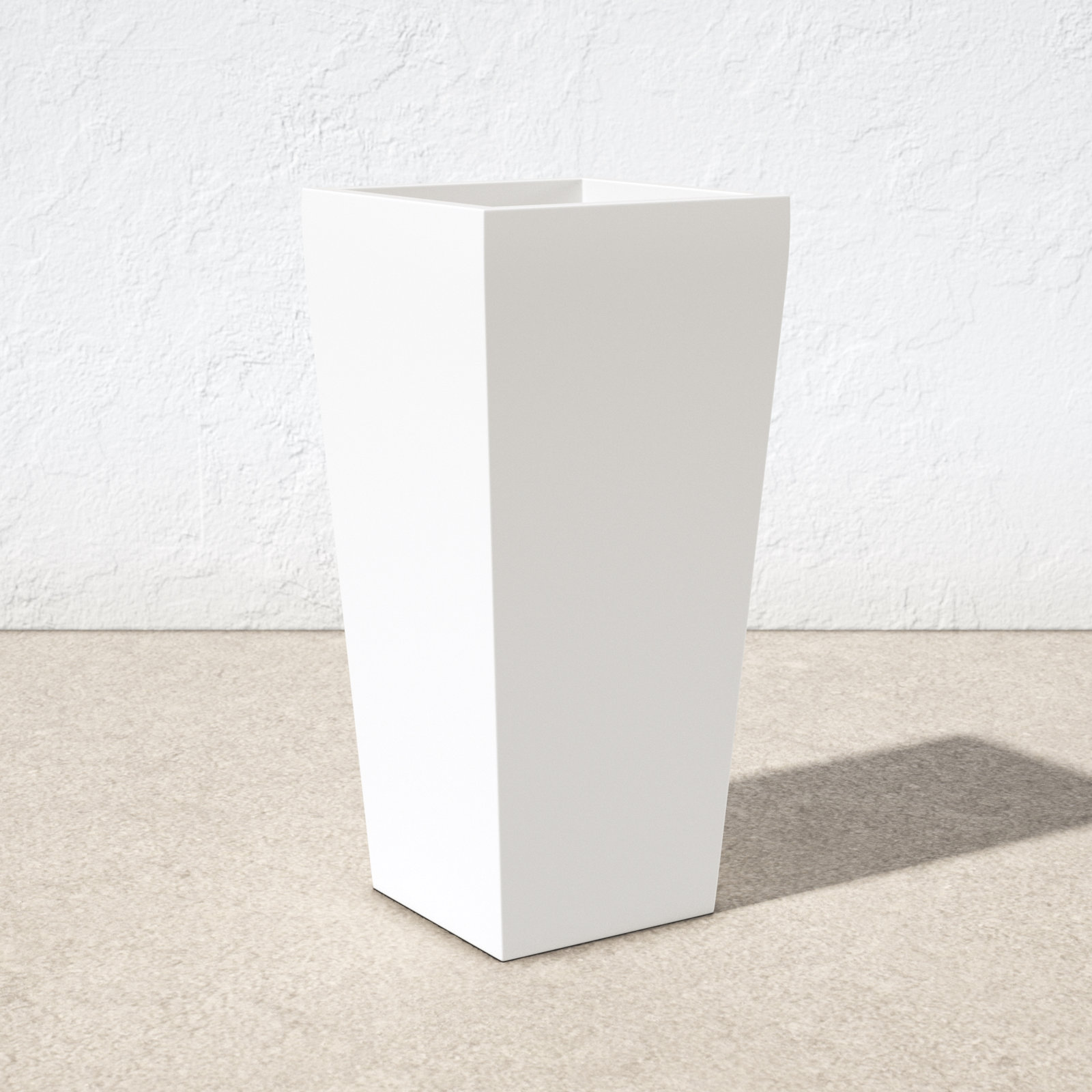 Pot Planter, White, 26" H x 13" W x 13" D