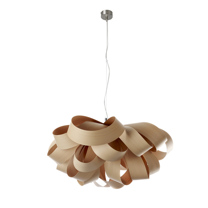 Agatha 1 - Light Pendant, Natural Beech, E26 Base, 14.6" H x 30" W x 30.7" D